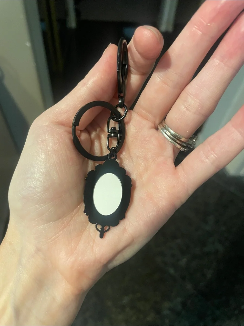 Pink Rose and Cameo Bag Charm/Key chain - Picture 4 of 4
